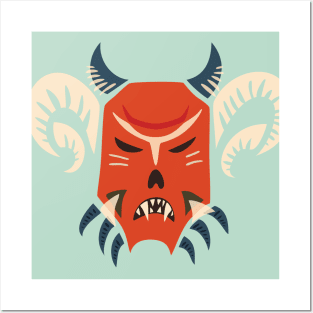 Kuker Evil Demon Mask Posters and Art